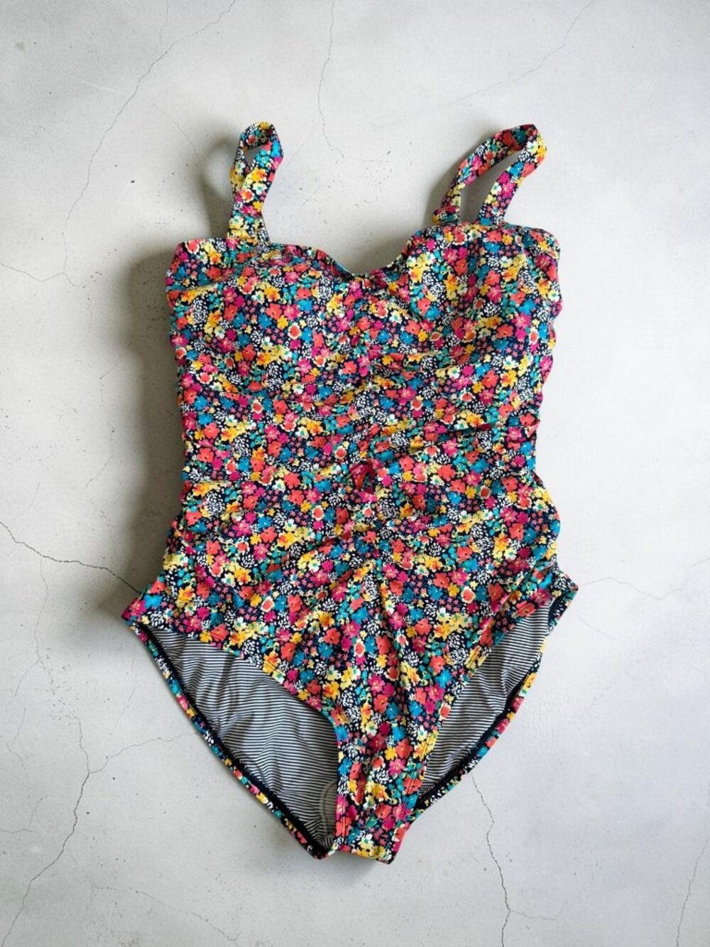 ANNE COLE Multicolor Floral One Piece Swimsuit Sz 22W NEW NWT